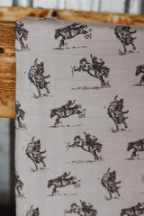 {Born to Buck} Cotton Muslin Blanket