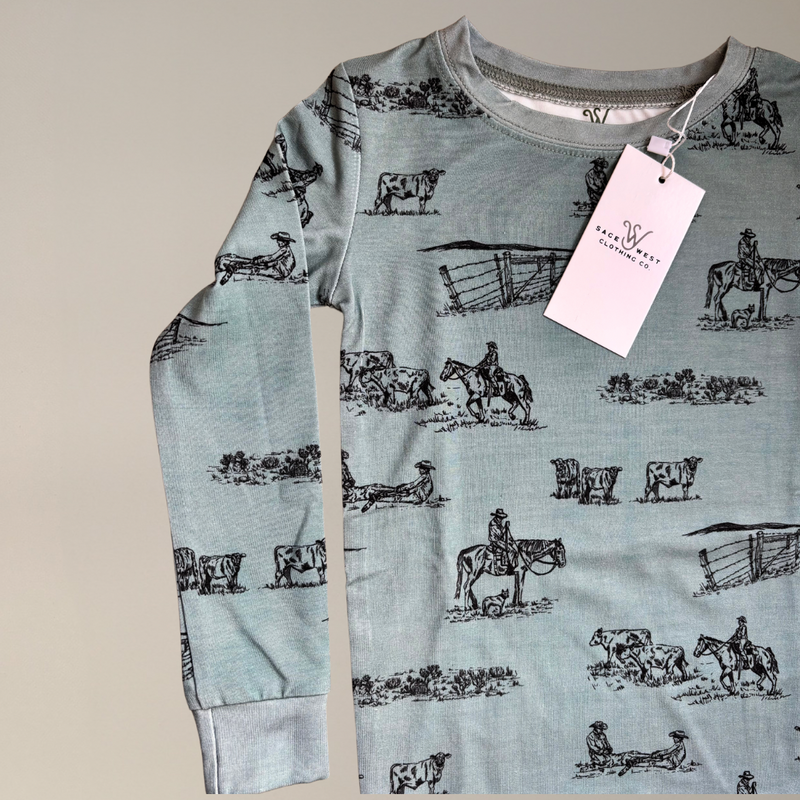 {Prairie Cowboy} Toddler Sleepwear Set