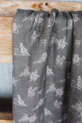 {Fast Lane} Cotton Muslin Blanket